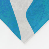 Zebra Blauw en wit afdrukken Fleece Deken (Hoek)