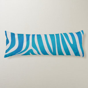Zebra Blauw en wit afdrukken Lichaamskussen