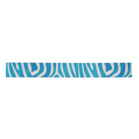 Zebra Blauw en wit afdrukken Lint (Voorkant)