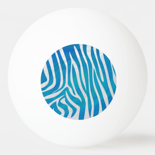 Zebra Blauw en wit afdrukken Pingpongballen (Voorkant)