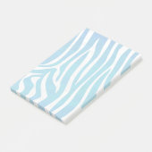 Zebra Blauw en wit afdrukken Post-it® Notes (Schuin)
