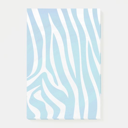 Zebra Blauw en wit afdrukken Post-it® Notes (Voorkant)