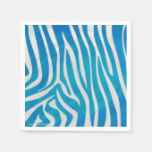 Zebra Blauw en wit afdrukken Servet (Voorkant)