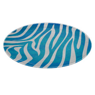 Zebra Blauw en wit afdrukken Snijplank