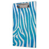 Zebra blauw en wit met monogram klembord (Links)