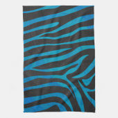 Zebra Blauw en zwart afdrukken Theedoek (Verticaal)