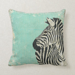 Zebra blauw MoJo kussen