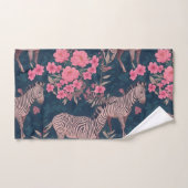 Zebra Bloemen Kleurrijk Gepersonaliseerd Patroon Bad Handdoek (Handdoek)