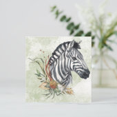 Zebra Bloemkaart (Staand voorkant)