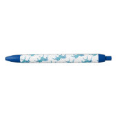 Zebra Blue en White Silhouette Blauwe Inkt Pen (Voorkant)