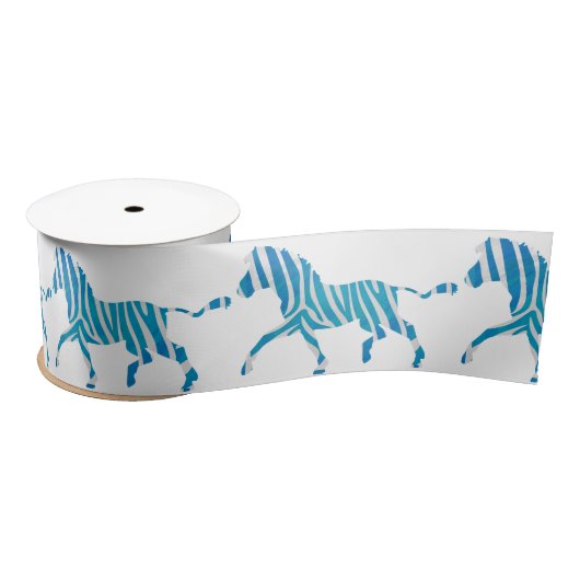 Zebra Blue en White Silhouette Lint (Spoel)