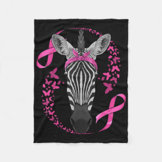 Zebra Borstkanker Bewustzijn Pink Bandana Cancer Fleece Deken