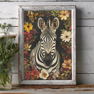 Zebra Botanische Illustratie Decoupage Tissuepapier