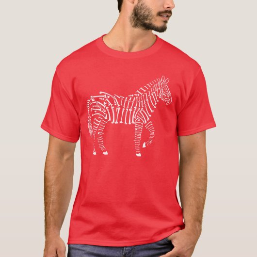 Zebra, botten, röntgenfoto's, grappig t-shirt (Voorkant)