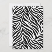 Zebra Bridal Shower Uitnodiging Roze Zwart wit (Achterkant)
