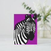 zebra. briefkaart (Staand voorkant)