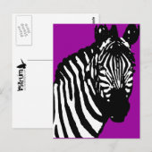 zebra. briefkaart (Voorkant / Achterkant)
