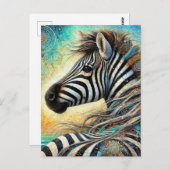 Zebra Briefkaart (Voorkant / Achterkant)