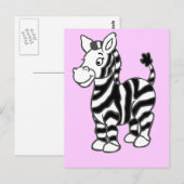Zebra Briefkaart (Voorkant / Achterkant)