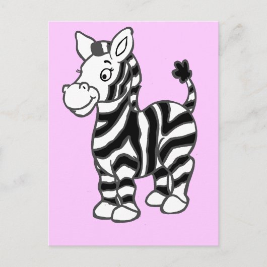 Zebra Briefkaart (Voorkant)