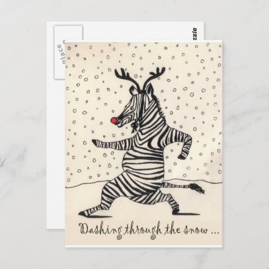 ZEBRA BRIEFKAART (Voorkant / Achterkant)