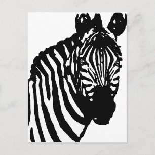 zebra. briefkaart