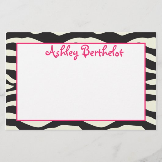 Zebra Briefpapier (Voorkant)