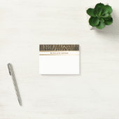 Zebra Brown Gold Sparkle Glam Trendy Personalized Post-it® Notes (Kantoor)