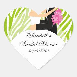 Zebra bruid bruidegom Vrijgezellenfeest Sticker li