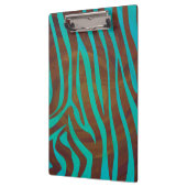 Zebra bruin en Blauwgroen afdrukken Klembord (Links)