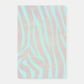 Zebra bruin en Blauwgroen afdrukken Post-it® Notes (Voorkant)