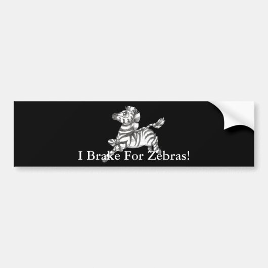 Zebra Bumpersticker (Voorkant)