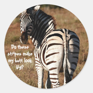 Zebra butt stickers