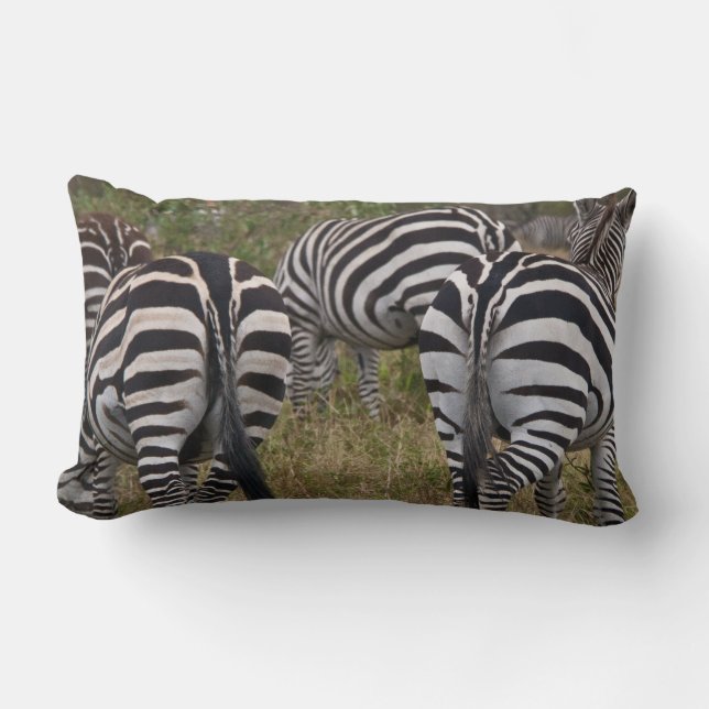 Zebra Butts Lumbar Pillow Kussen (Voorkant)