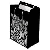 Zebra-cadeaubag Medium Cadeauzakje (Achterkant Gekanteld)