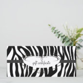 Zebra Cadeaubon: Rack Kaart (Staand voorkant)