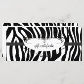 Zebra Cadeaubon: Rack Kaart (Voorkant / Achterkant)