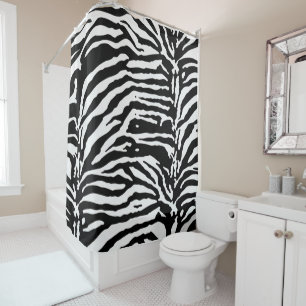 Zebra Camouflage Black en White Artistic Pattern Douchegordijn