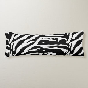 Zebra Camouflage Black en White Artistic Pattern Lichaamskussen