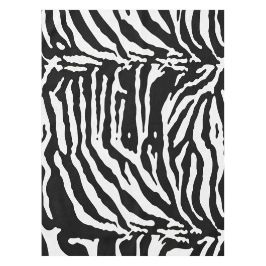 Zebra Camouflage Black en White Artistic Pattern Tafelkleed (Voorkant)