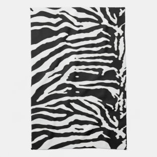 Zebra Camouflage Black en White Artistic Pattern Theedoek