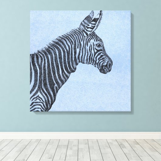 Zebra Canvas Afdruk (Insitu (Houten vloer))