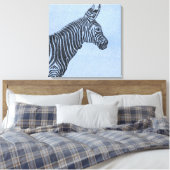Zebra Canvas Afdruk (Insitu (Slaapkamer))