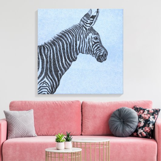 Zebra Canvas Afdruk (Insitu (Woonkamer))