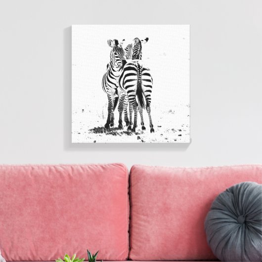 Zebra Canvas Afdruk (Insitu (Woonkamer))