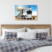 Zebra Canvas Afdruk (Insitu (Slaapkamer))