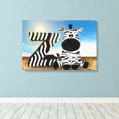 Zebra Canvas Afdruk (Insitu (Houten vloer))
