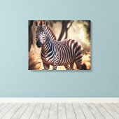 Zebra Canvas - Oerwoud Afdruk (Insitu (Houten vloer))