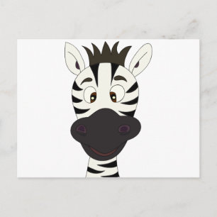 Zebra cartoon briefkaart