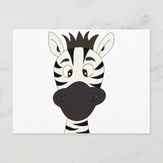 Zebra cartoon briefkaart (Voorkant)